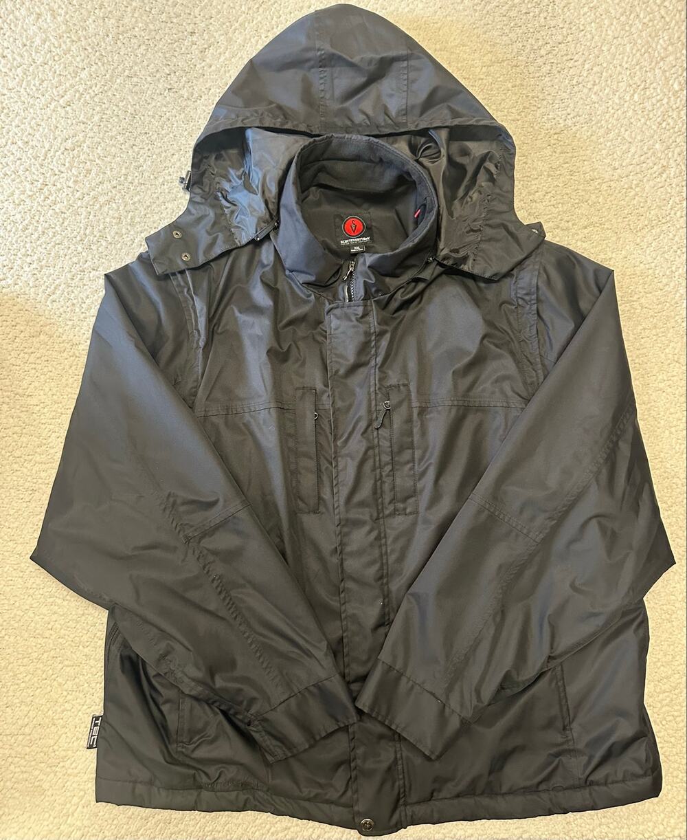 Scottevest Mens Revolution Convertible Travel Hooded Jacket Size 2XL